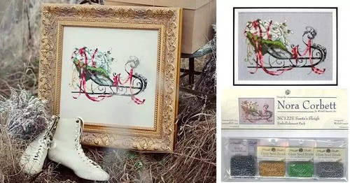 Miss Dancing Flower Mirabilia Designs Cross Stitch Pattern and Bead Pack MD170 - Picture 1 of 2