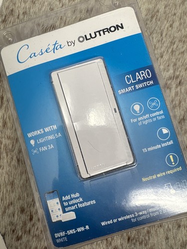 (NEU) Lutron Caseta Claro Smart Switch - Weiß