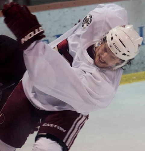 PHOENIX COYOTES worn #39 white Shinnimin/Tikhonov rookie+preseason camp jersey - Picture 6 of 12
