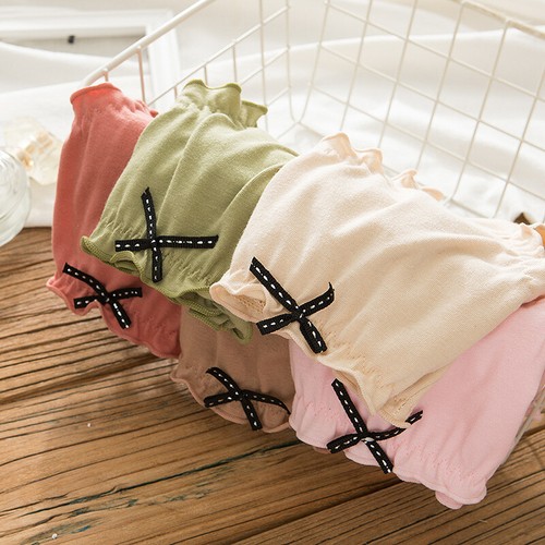 Damen Mittlere Taille Niedlich Schleife Baumwolle Höschen Unterwäsche Slip Unterhose Weich - Bild 3 von 17