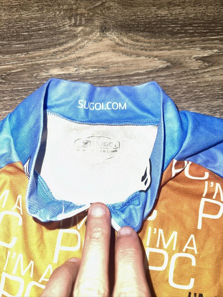 Camiseta de ciclismo Sugoi vintage Microsoft para hombre grande #Z Foto 2 de 3