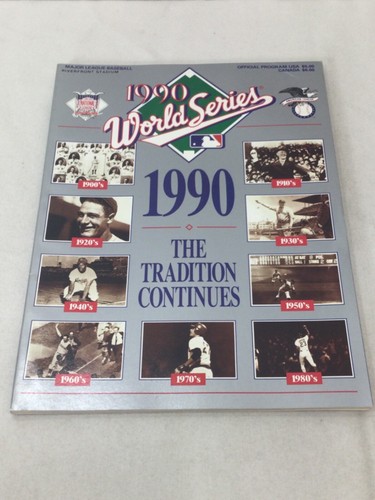Official 1990 World Series Program Magazine Display Cincinnati Reds Oakland A's - Picture 1 of 4