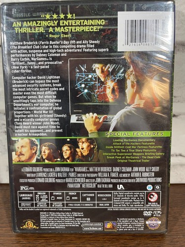 Wargames (DVD, 1983) NEW - Matthew Broderick - Picture 2 of 6