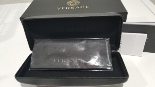VERSACE AUTHENTIC EYEGLASS HARD CLAM CASE WARRANTY & AUTHENTICITY CARD BLACK - Picture 3 of 4