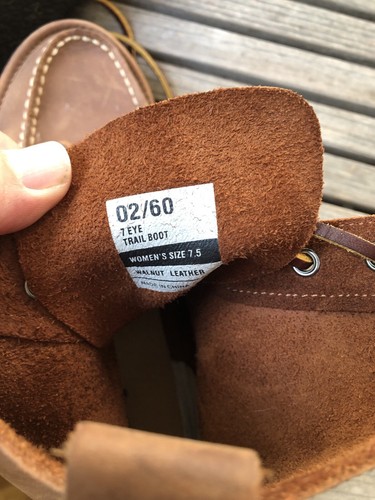W's Seavees 7 Eye Lace Up Boots Moc Toe Lacing boots Brown Size 7.5 - Picture 6 of 6