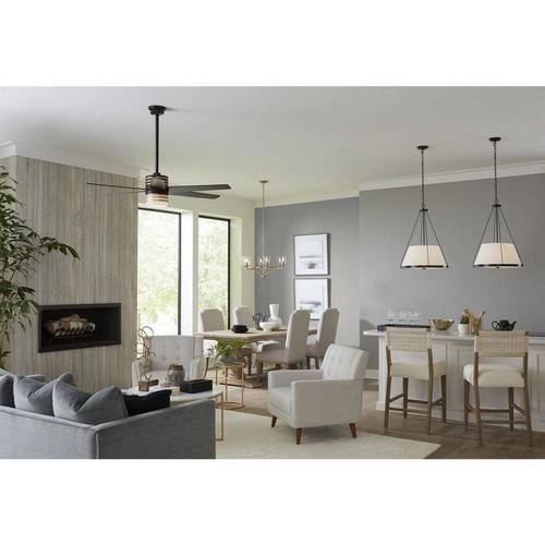 Progress Lighting Saffert Collection 22 in. 3-Light Matte Black Pendant - Picture 4 of 7