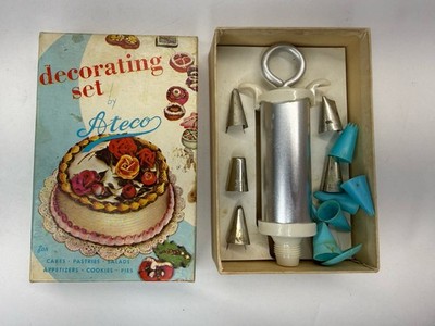 Vintage Ateco Decorating Set #701 w/ Original Box Cake Icing Tools