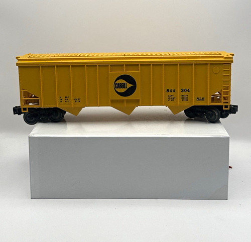 Coche de carga Lionel calibre O Cargill amarillo tolva cubierta 844304 | Condition: Used
