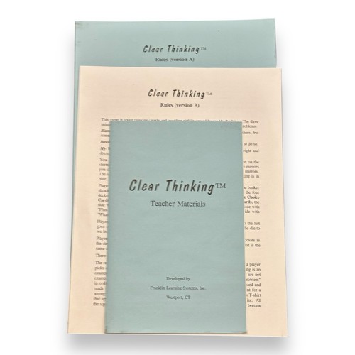 Gioco da tavolo Clear Thinking - Franklin Learning Systems 2000 - Foto 4 di 14