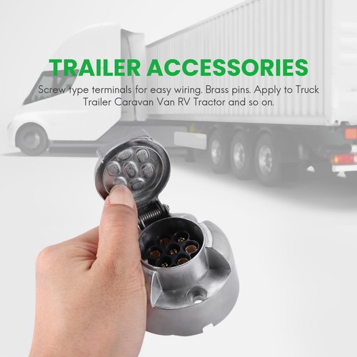 Trailer Accessories- 7 Pin Trailer Plug 12V Rv Sockets Towbar Towing 7Pin8479 - Picture 6 of 8