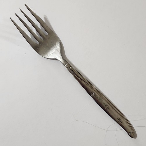 5 MCM Heavenly Star Salad Forks  3 Star Atomic Starburst Stainless Hong Kong - Picture 3 of 6