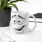 3D Funny Face Mug 11oz/15oz Cozy Winter Coffee Cup Xmas Gift