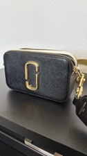 Marc Jacobs Black and Gold Mini Bag with strap