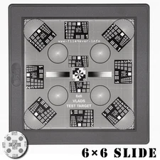 Hi Res Type 120 6x6 Slide Focus/Sharpness  Checker Chart for Camera Scanning  