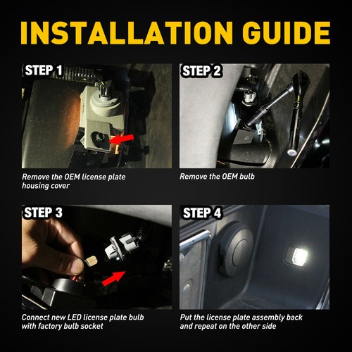 Luz de etiqueta LED blanca AUXITO para Chevy Silverado GMC Sierra 2014-18 - Imagen 5 de 16