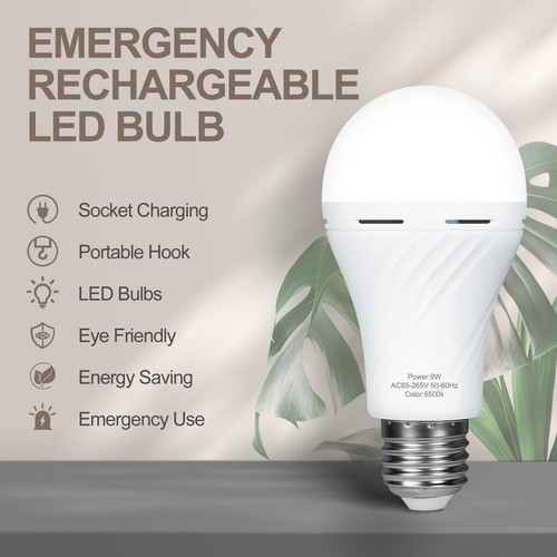 4 Packs Rechargeable Light Bulbs,Emergency Light Bulbs Socket Self-Charging,6... - Picture 6 of 9