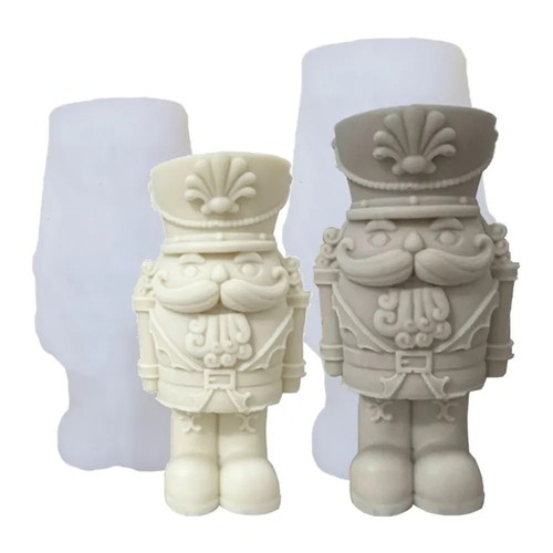 Cascanueces Soldado Vela Molde Silicona Navidad Casero Festivo Velas Molde - Imagen 14 de 16