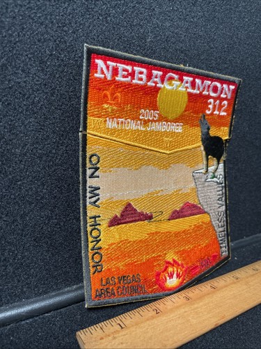 Boy Scout OA Nebagamon Lodge 312 2005 National Jamboree Flap Set BSA - Foto 3 di 6