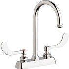 Chicago Faucets W4D-GN2AE1-317ABCP Hot and Cold Water Workboard Sink Faucet