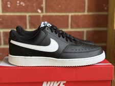Nike Court Vision Low Black White Size 12 Mens New Sneakers NIB Retro Shoes
