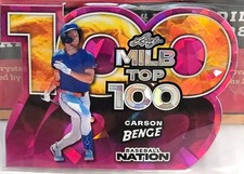 Carson Benge Leaf MiLB Top 100 Baseball Nation 3/6 Rare Low Serial Number SP Hot