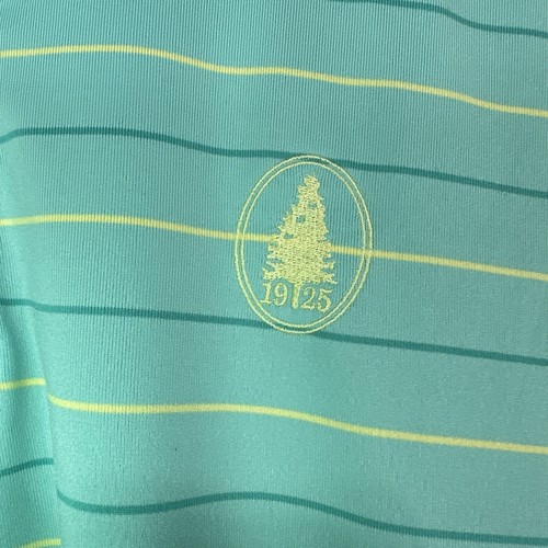 Under Armour Men's XL Polo Shirt Green Striped Golf logo Performance - Picture 7 of 8