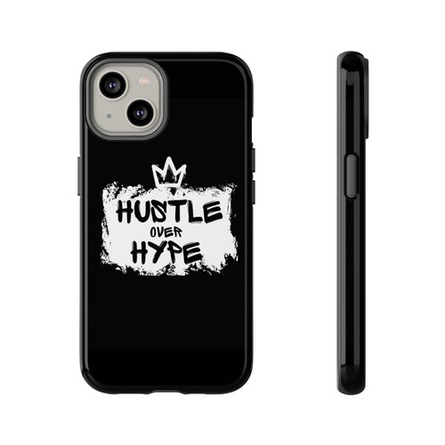 Hustle Over Hype iPhone Case Black Motivational Phone Cover Trendy Stylish - Picture 44 of 59