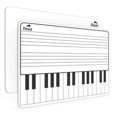 SCRIBBLEDO 11 x 14 Inch Keyboard Practice Dry Erase White Board Lapboard Dura...
