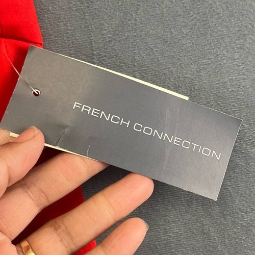 Nuevo con etiquetas Vestido Y2K Sin Tirantes Conexión Francesa Talla 2 Plisado Rojo Diablo Precio de venta sugerido por el fabricante $148 - Imagen 4 de 12