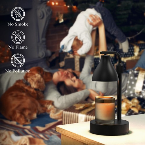 Candle Warmer Lamp with Timer and Dimmer Candle Melt Light with 2 Bulbs Gif - Picture 7 of 7