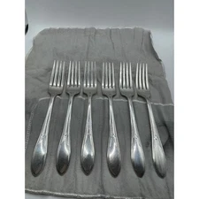 Set of 6 Wm Rogers Mfg Co Original Rogers Silverplate Forks Elegant Design
