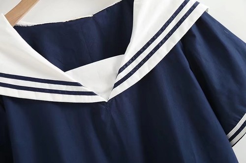 New Japanese College Style Lovely Sweet Striped Short-Sleeved Shirt Womens - Picture 14 of 22