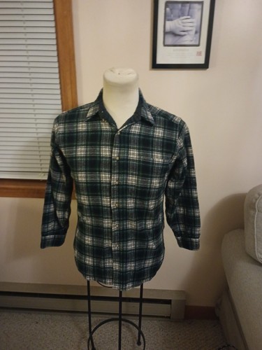 Camisa de Franela Pendleton De Colección Para Hombre Mediana Estampado Verde Lana A Cuadros Manga Larga - Imagen 4 de 18