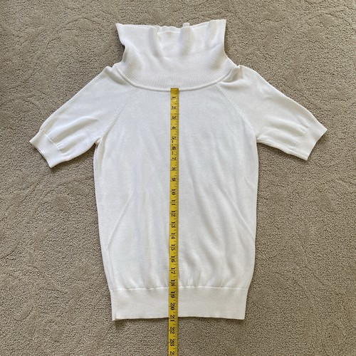 Maglione Ann Taylor donna piccolo panna bianco maglia girocollo seta cotone ufficio - Foto 7 di 7
