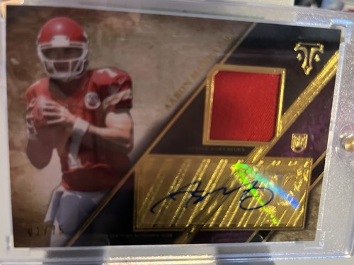 2014 Topps Triple Threads - Rookie Auto Relics Aaron Murray #TTRAR-62 Purple /75 - Picture 1 of 2