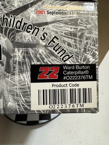Ward Burton #22 Caterpillar September 11th Memorial 1/24 Nascar Diecast - Picture 16 of 17