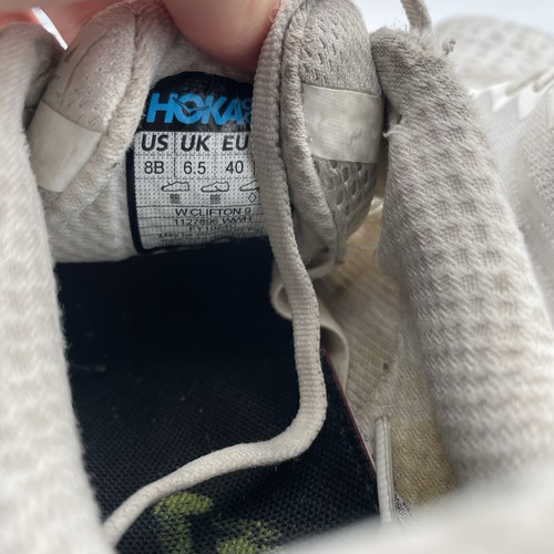Size 8 - Hoka Women's Clifton 9 White White - Picture 11 of 11