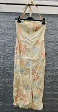 New Lulus Amosa Front/Back Closer Up Sleeveless Dress Light Yellow Size S