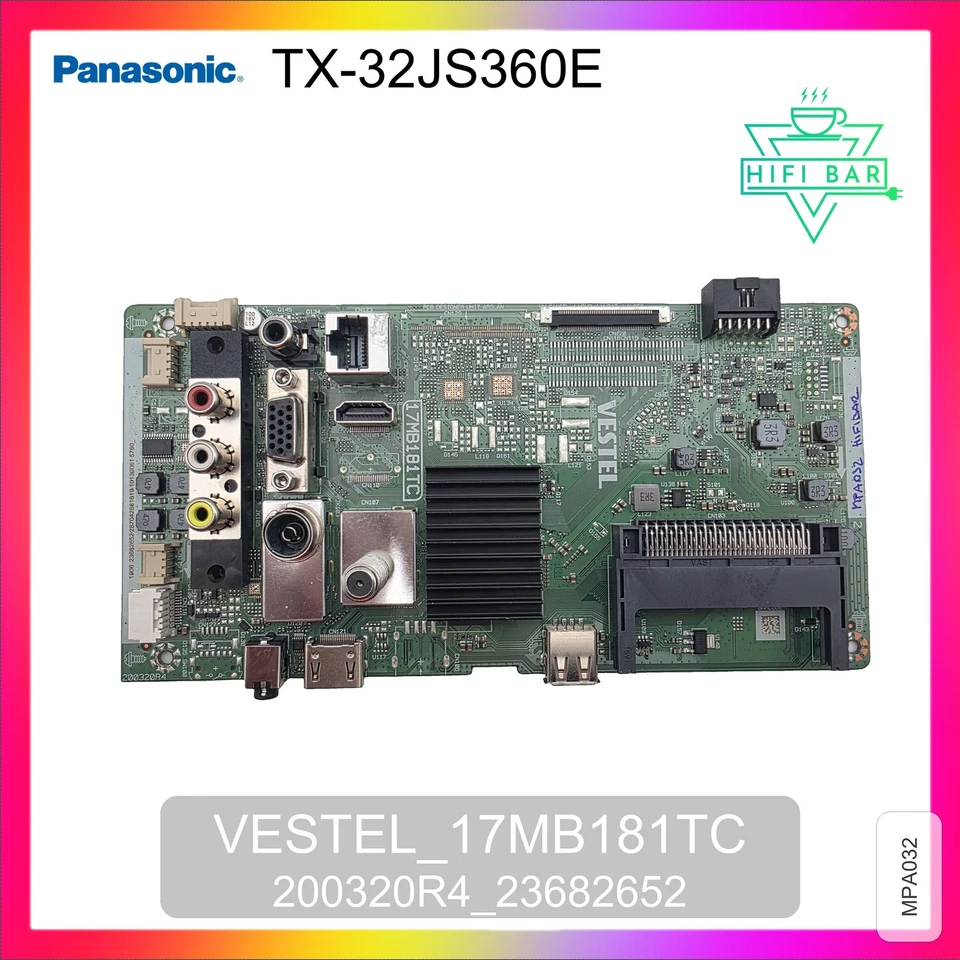 ✅ Carte Mère pour TV Panasonic TX-32JS360E VESTEL 17MB181TC 200320R4 * 23682652 - Photo 3/4