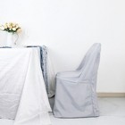 10 Silver Polyester FOLDING CHAIR COVERS Wedding Banquet Reception Decorations