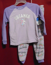 DREAMER Unicorn Size 5/6 Soft Fleece 2 pc Pajama Set Flame Resistant NEW W/ TAGS
