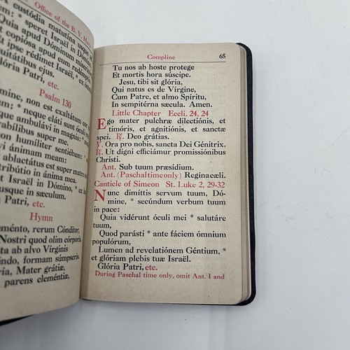 VTG The Little office of The Blessed Virgin Mary 1944 Latin Catholic Pocket RARE - Imagen 13 de 16