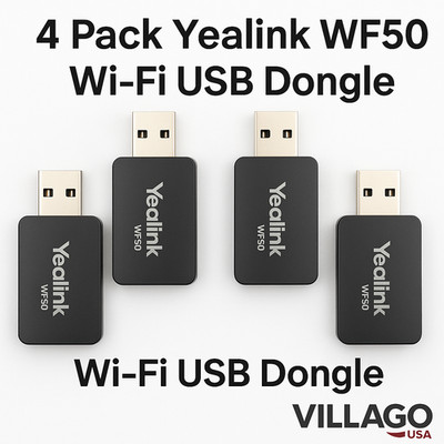 4 Pack Yealink WF50 Wi-Fi USB Dongle Adapter for Yealink IP Phones   Villago USA