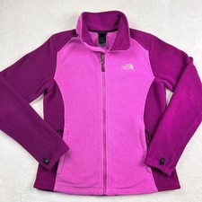 The North Face Pink Purple fleece zip up jacket women  s size medium