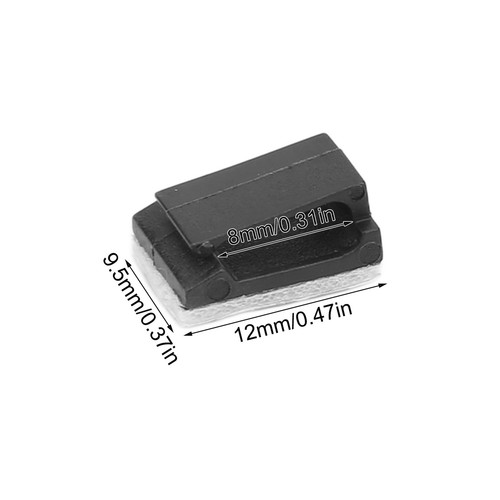 _50PCS Selbstklebende Kabelclips Management Schwarz Autozubehör Für 2.5mm - Photo 2/24