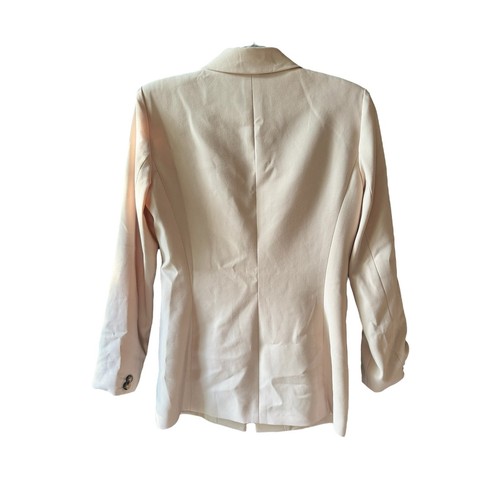 Alex Marie Women’s 4 Blush Pink Lined Blazer Jacket One Button Shoulder Pads - Picture 6 of 10