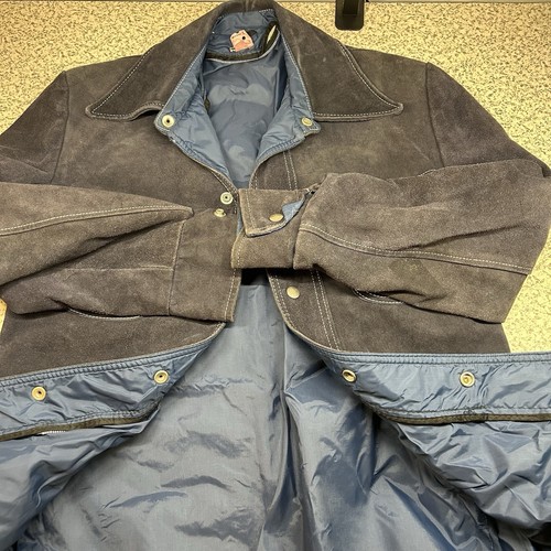 Vintage Leathercraft Process of America Wildleder Lederjacke Erwachsene S-M 38 schwarz 70er - Bild 3 von 15