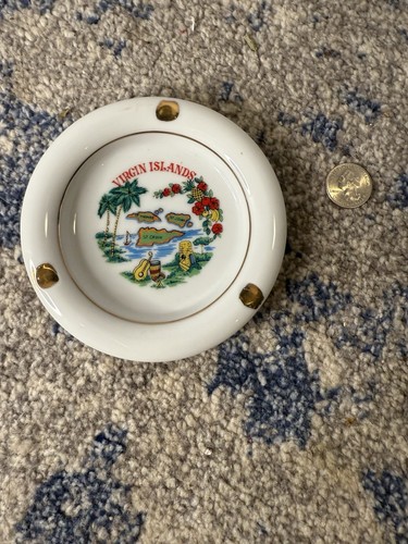VTG Virgin Island Porcelain Ashtray 5” - Picture 2 of 5