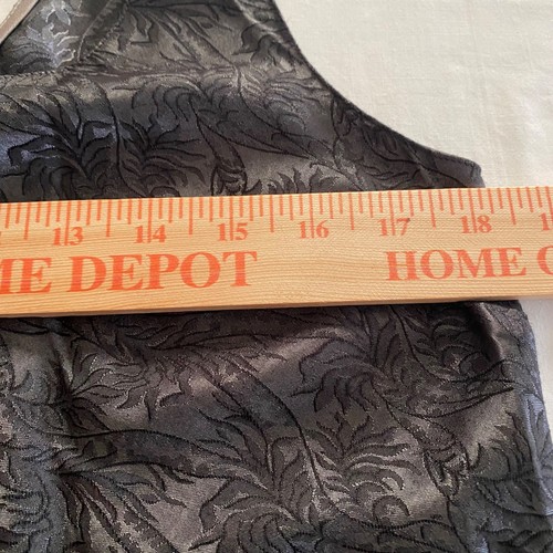 Victoria's Secret Sleeveless Pajama Sleep Top Sz L Black Leaf Print Jacquard - Picture 9 of 10