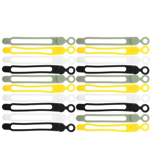 20 Stück Silikon-Kabel-Organizer – verstellbare Kabelbinder für Kopfhörer, - Afbeelding 9 van 12